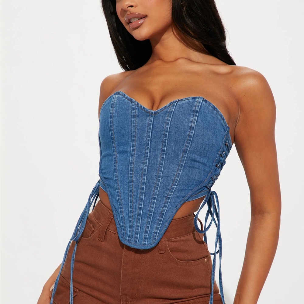 Denim Corset Top